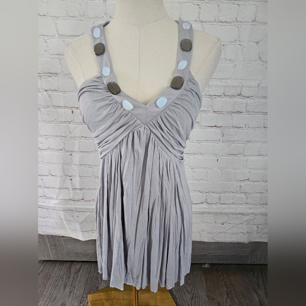 Prairie New York Tunic Tank w/ Stones | Pale Gray | Small | NWOT
